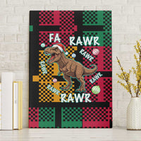 Christmas T Rex Rawr Rawr Rawr Canvas Wall Art Xmas Holiday Patterns - Wonder Print Shop