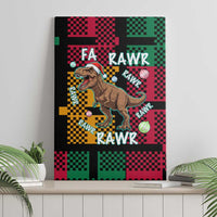 Christmas T Rex Rawr Rawr Rawr Canvas Wall Art Xmas Holiday Patterns - Wonder Print Shop