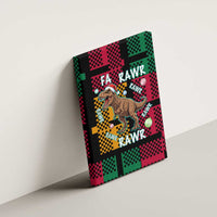 Christmas T Rex Rawr Rawr Rawr Canvas Wall Art Xmas Holiday Patterns - Wonder Print Shop