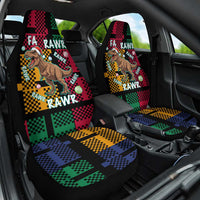 Christmas T Rex Rawr Rawr Rawr Car Seat Cover Xmas Holiday Patterns - Wonder Print Shop