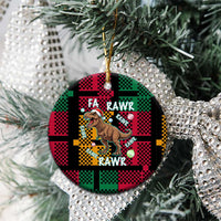 Christmas T Rex Rawr Rawr Rawr Ceramic Ornament Xmas Holiday Patterns - Wonder Print Shop