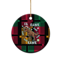 Christmas T Rex Rawr Rawr Rawr Ceramic Ornament Xmas Holiday Patterns - Wonder Print Shop