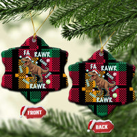 Christmas T Rex Rawr Rawr Rawr Ceramic Ornament Xmas Holiday Patterns - Wonder Print Shop