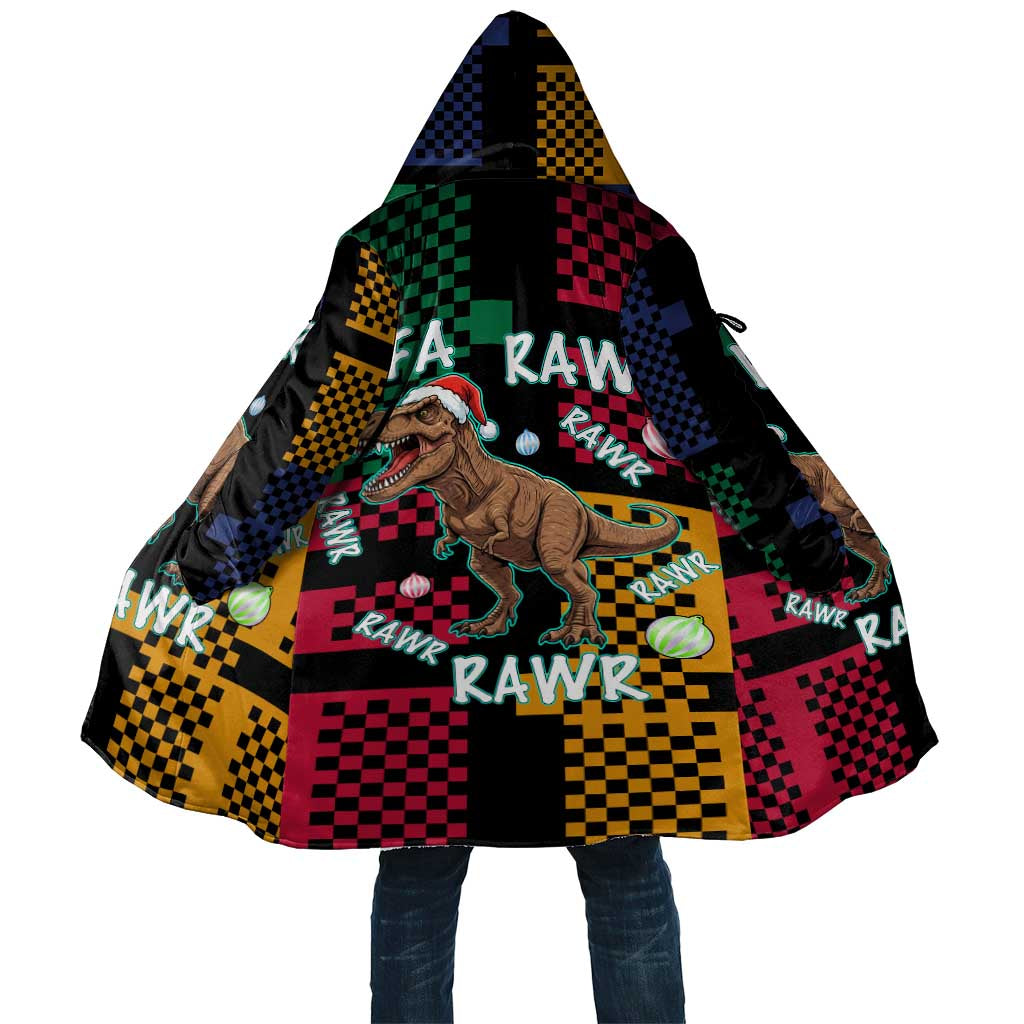 Christmas T Rex Rawr Rawr Rawr Cloak Xmas Holiday Patterns - Wonder Print Shop