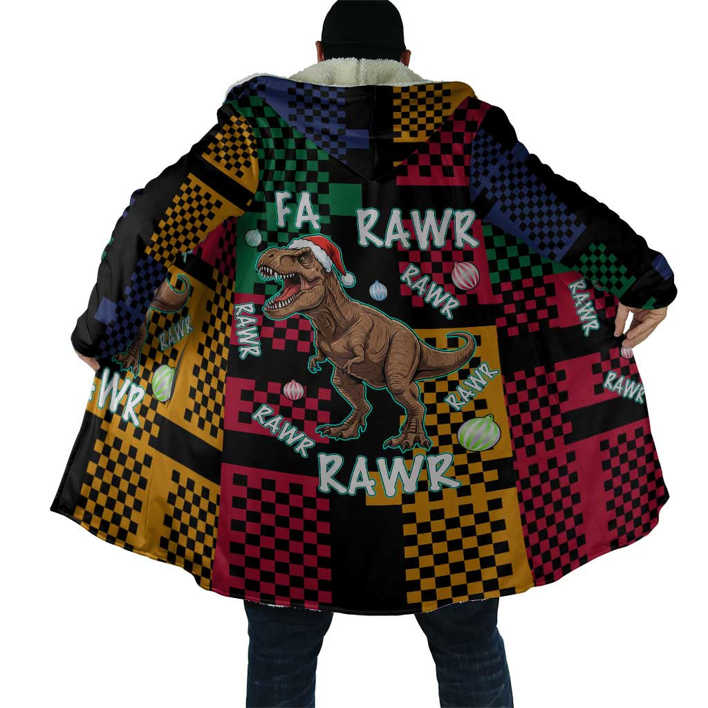 Christmas T Rex Rawr Rawr Rawr Cloak Xmas Holiday Patterns - Wonder Print Shop
