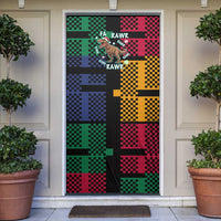 Christmas T Rex Rawr Rawr Rawr Door Cover Xmas Holiday Patterns - Wonder Print Shop