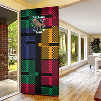 Christmas T Rex Rawr Rawr Rawr Door Cover Xmas Holiday Patterns - Wonder Print Shop