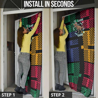 Christmas T Rex Rawr Rawr Rawr Door Cover Xmas Holiday Patterns - Wonder Print Shop