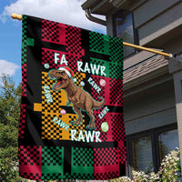 Christmas T Rex Rawr Rawr Rawr Garden Flag Xmas Holiday Patterns - Wonder Print Shop