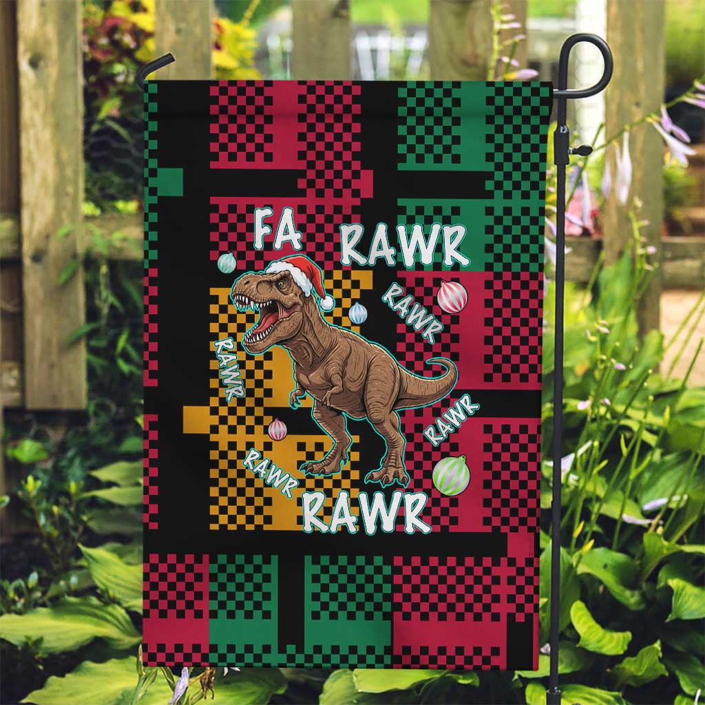 Christmas T Rex Rawr Rawr Rawr Garden Flag Xmas Holiday Patterns - Wonder Print Shop