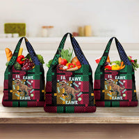 Christmas T Rex Rawr Rawr Rawr Grocery Bag Xmas Holiday Patterns - Wonder Print Shop