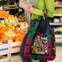 Christmas T Rex Rawr Rawr Rawr Grocery Bag Xmas Holiday Patterns - Wonder Print Shop