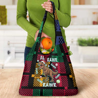 Christmas T Rex Rawr Rawr Rawr Grocery Bag Xmas Holiday Patterns - Wonder Print Shop