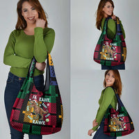 Christmas T Rex Rawr Rawr Rawr Grocery Bag Xmas Holiday Patterns - Wonder Print Shop