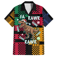 Christmas T Rex Rawr Rawr Rawr Hawaiian Shirt Xmas Holiday Patterns - Wonder Print Shop