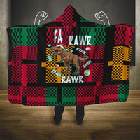 Christmas T Rex Rawr Rawr Rawr Hooded Blanket Xmas Holiday Patterns - Wonder Print Shop