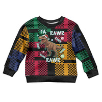 Christmas T Rex Rawr Rawr Rawr Kid Ugly Christmas Sweater Xmas Holiday Patterns - Wonder Print Shop