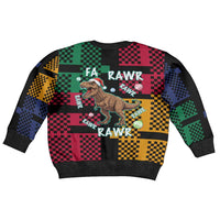 Christmas T Rex Rawr Rawr Rawr Kid Ugly Christmas Sweater Xmas Holiday Patterns - Wonder Print Shop