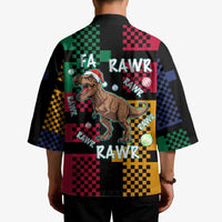 Christmas T Rex Rawr Rawr Rawr Kimono Xmas Holiday Patterns - Wonder Print Shop