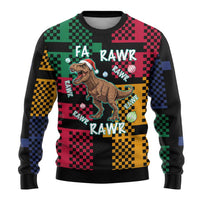 Christmas T Rex Rawr Rawr Rawr Ugly Christmas Sweater Xmas Holiday Patterns - Wonder Print Shop