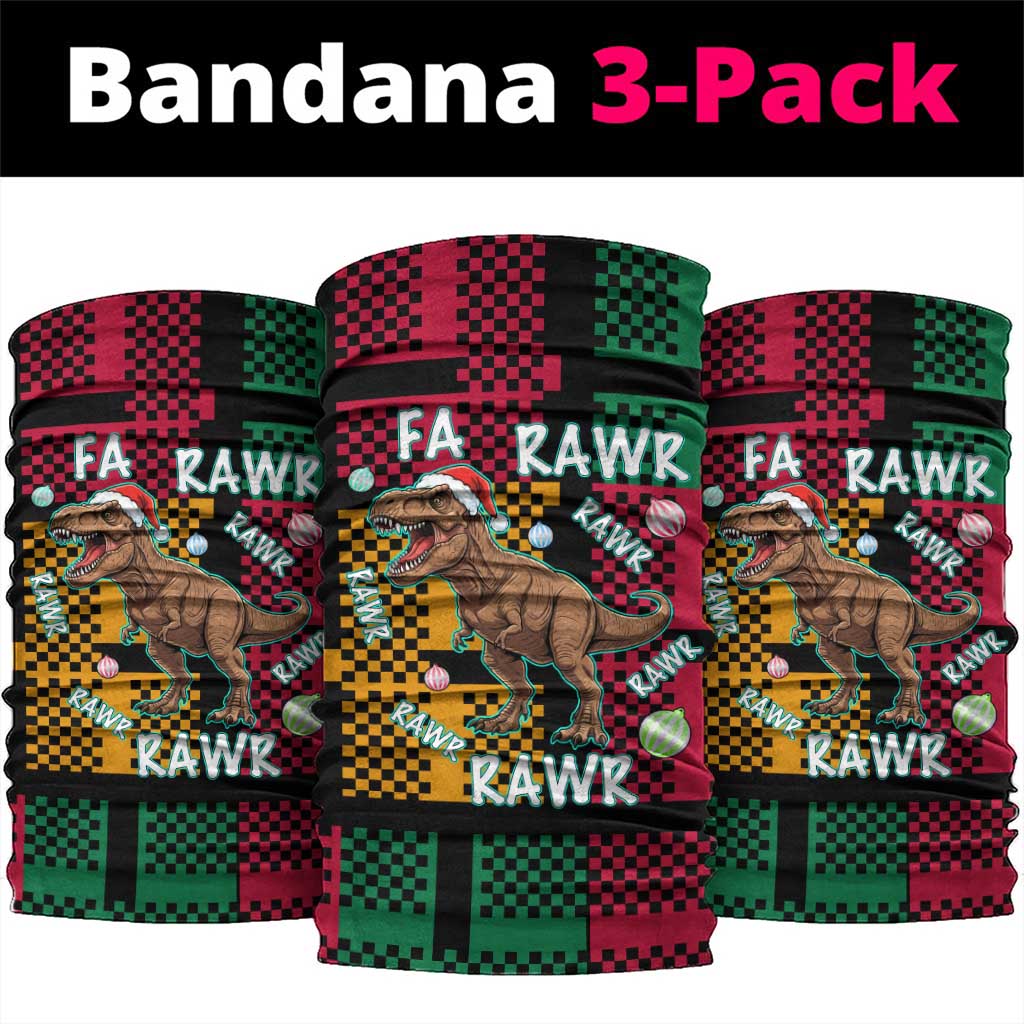 Christmas T Rex Rawr Rawr Rawr Neck Gaiter Xmas Holiday Patterns - Wonder Print Shop