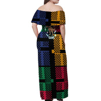 Christmas T Rex Rawr Rawr Rawr Off Shoulder Maxi Dress Xmas Holiday Patterns - Wonder Print Shop