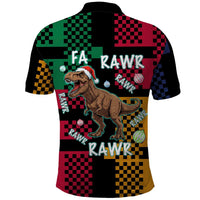 Christmas T Rex Rawr Rawr Rawr Polo Shirt Xmas Holiday Patterns - Wonder Print Shop