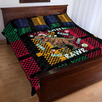 Christmas T Rex Rawr Rawr Rawr Quilt Bed Set Xmas Holiday Patterns - Wonder Print Shop