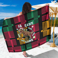 Christmas T Rex Rawr Rawr Rawr Sarong Xmas Holiday Patterns - Wonder Print Shop