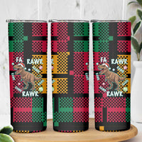 Christmas T Rex Rawr Rawr Rawr Skinny Tumbler Xmas Holiday Patterns - undefined
