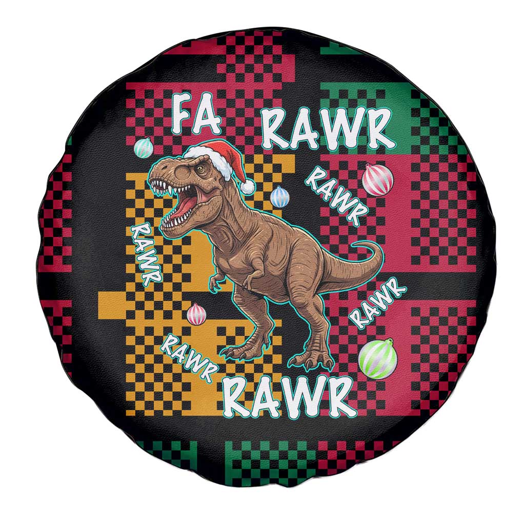 Christmas T Rex Rawr Rawr Rawr Spare Tire Cover Xmas Holiday Patterns - Wonder Print Shop