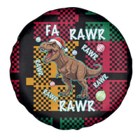 Christmas T Rex Rawr Rawr Rawr Spare Tire Cover Xmas Holiday Patterns - Wonder Print Shop