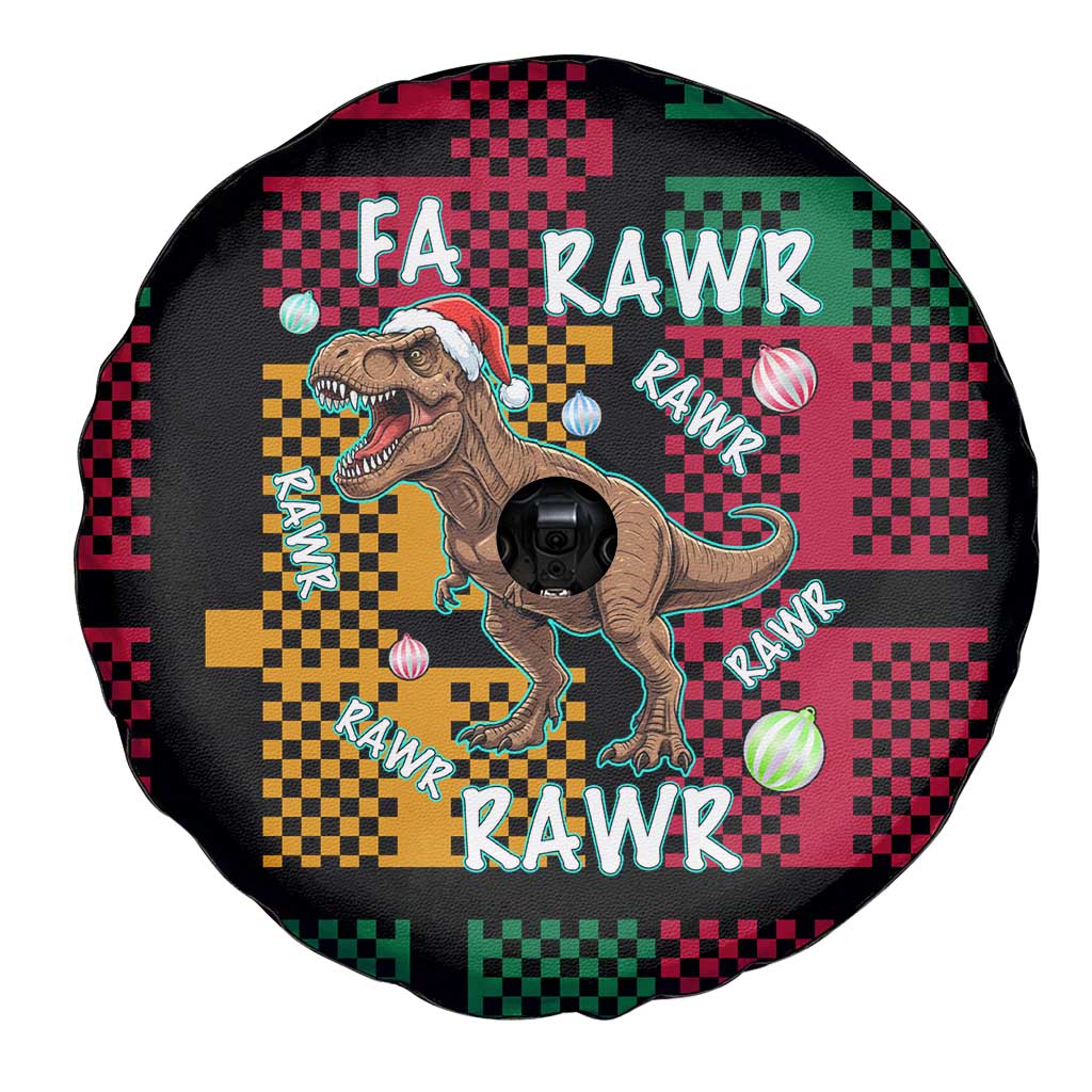 Christmas T Rex Rawr Rawr Rawr Spare Tire Cover Xmas Holiday Patterns - Wonder Print Shop