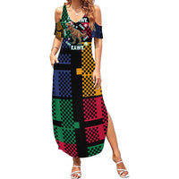 Christmas T Rex Rawr Rawr Rawr Summer Maxi Dress Xmas Holiday Patterns - Wonder Print Shop