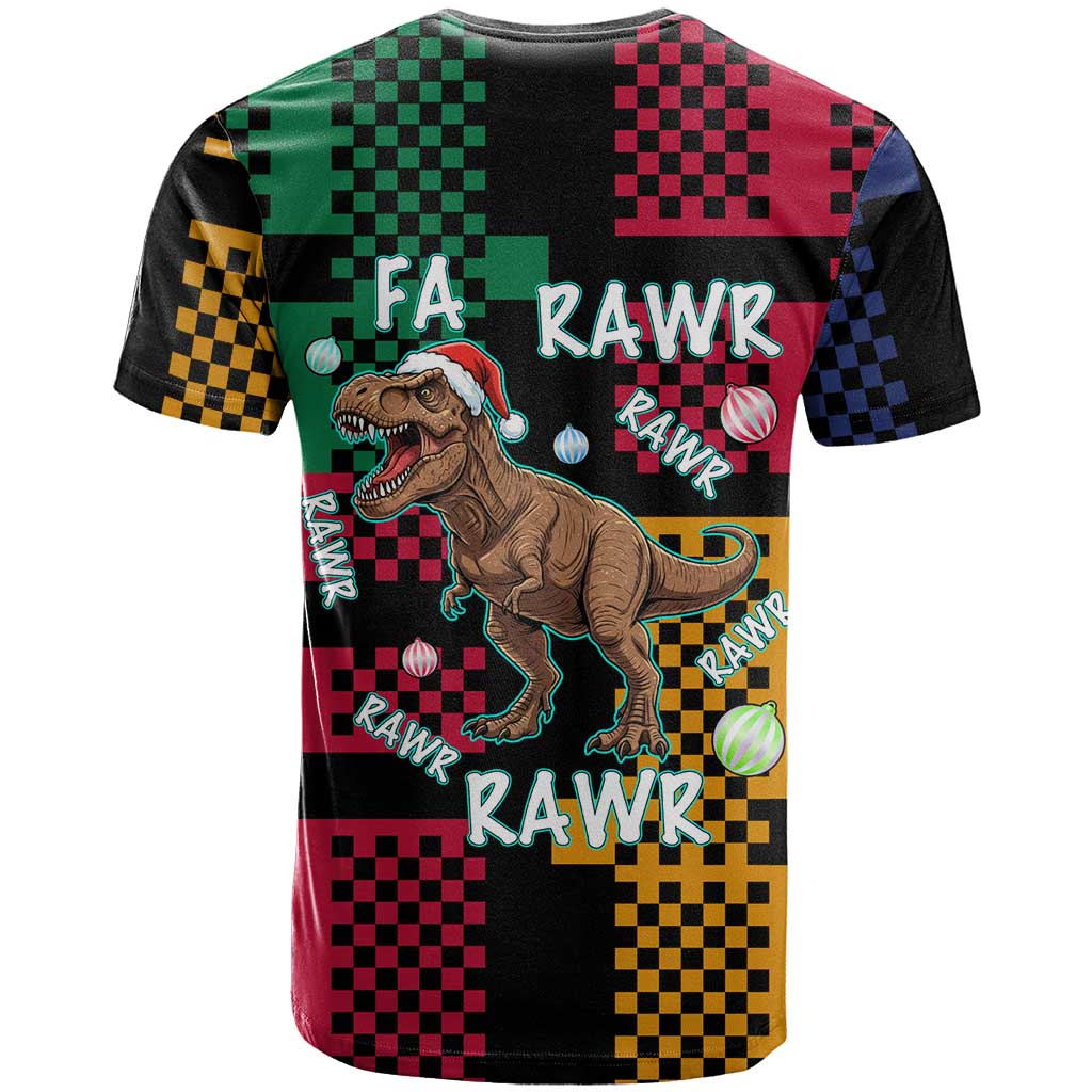 Christmas T Rex Rawr Rawr Rawr T Shirt Xmas Holiday Patterns - Wonder Print Shop