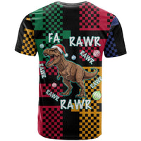 Christmas T Rex Rawr Rawr Rawr T Shirt Xmas Holiday Patterns - Wonder Print Shop