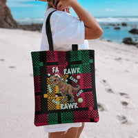 Christmas T Rex Rawr Rawr Rawr Tote Bag Xmas Holiday Patterns - Wonder Print Shop