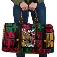 Christmas T Rex Rawr Rawr Rawr Travel Bag Xmas Holiday Patterns - Wonder Print Shop