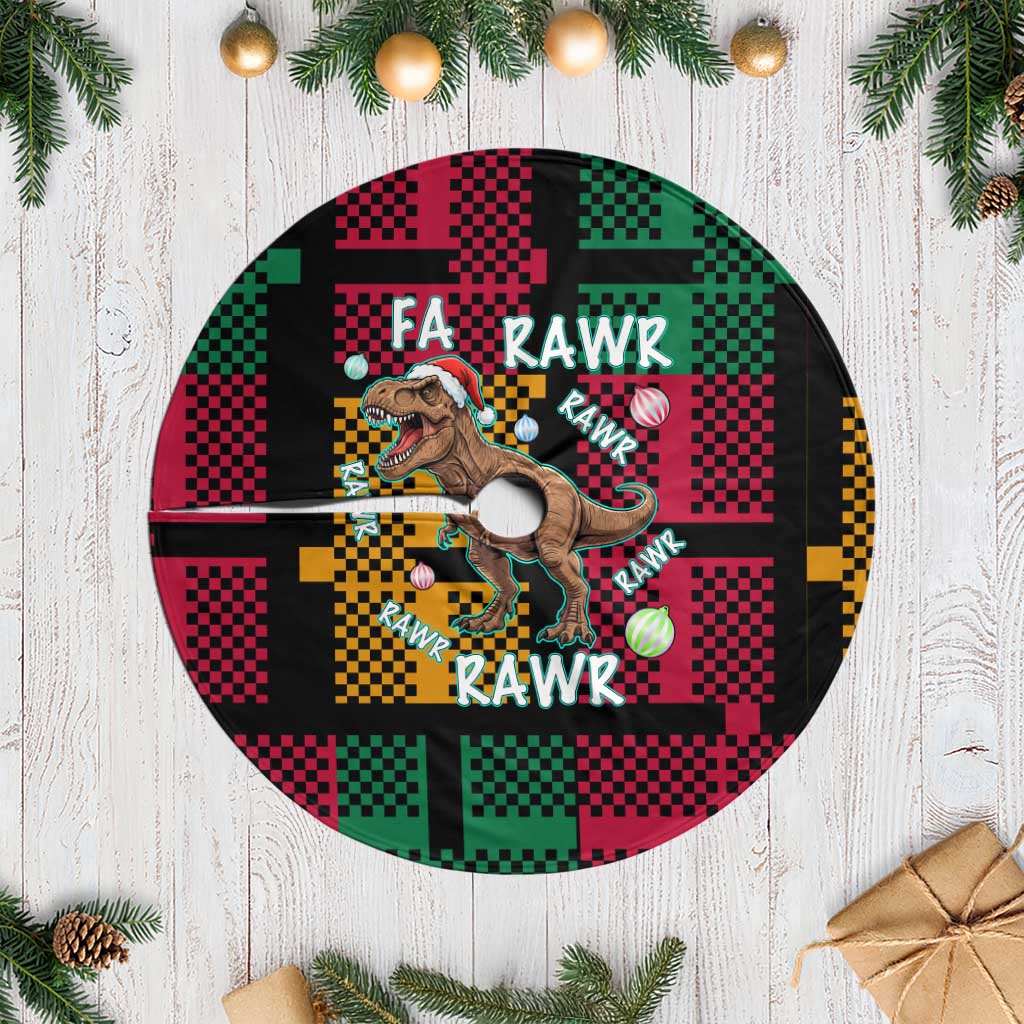 Christmas T Rex Rawr Rawr Rawr Tree Skirt Xmas Holiday Patterns - Wonder Print Shop