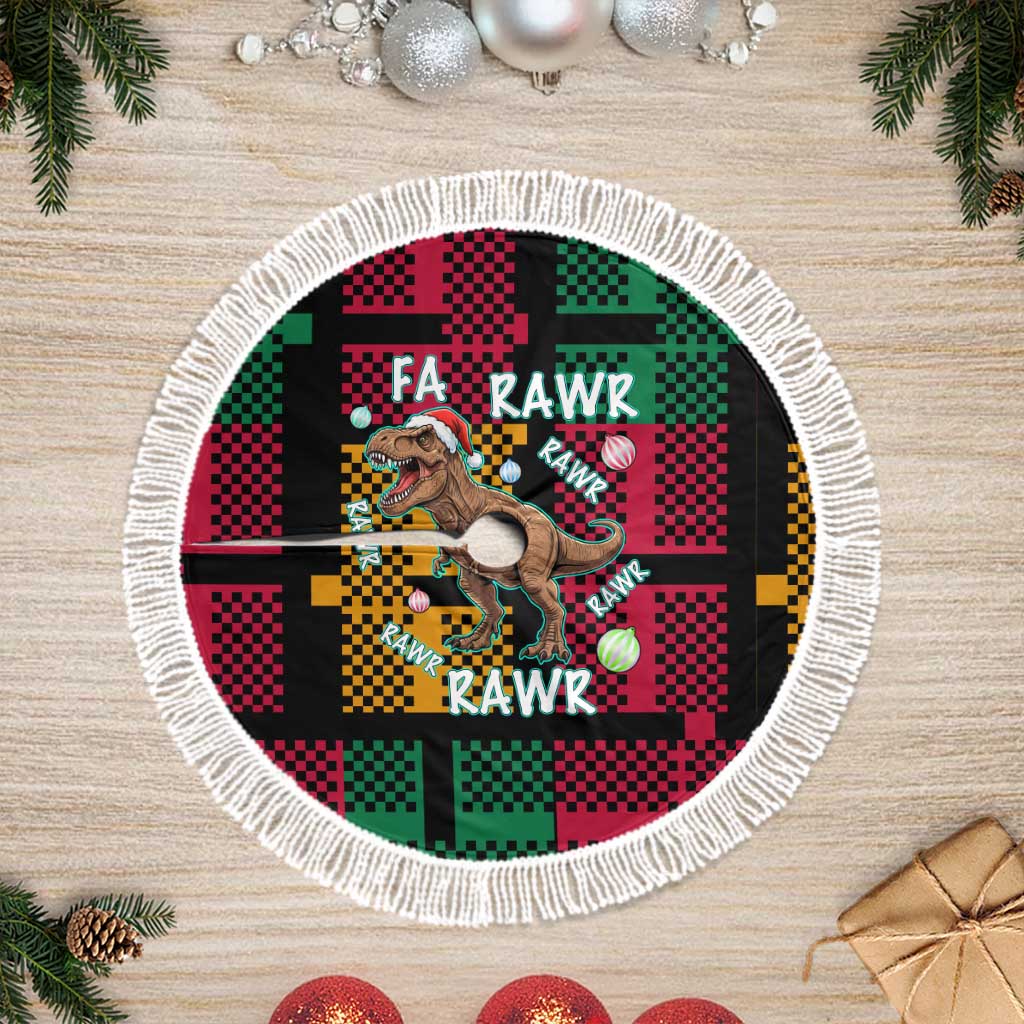 Christmas T Rex Rawr Rawr Rawr Tree Skirt Xmas Holiday Patterns - Wonder Print Shop
