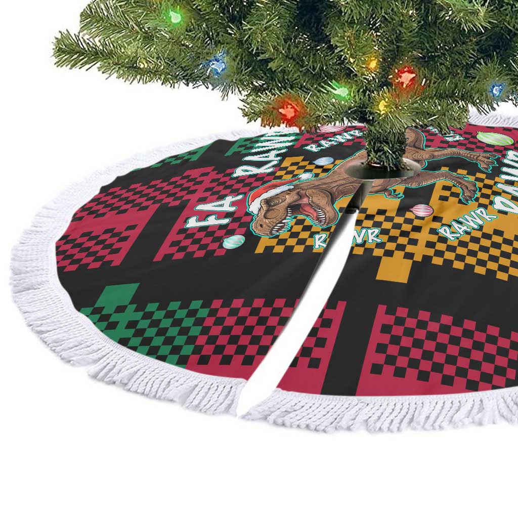 Christmas T Rex Rawr Rawr Rawr Tree Skirt Xmas Holiday Patterns - Wonder Print Shop