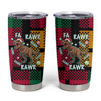 Christmas T Rex Rawr Rawr Rawr Tumbler Cup Xmas Holiday Patterns - Wonder Print Shop