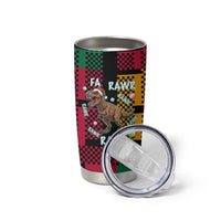 Christmas T Rex Rawr Rawr Rawr Tumbler Cup Xmas Holiday Patterns - Wonder Print Shop