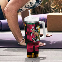 Christmas T Rex Rawr Rawr Rawr Tumbler With Handle Xmas Holiday Patterns - undefined