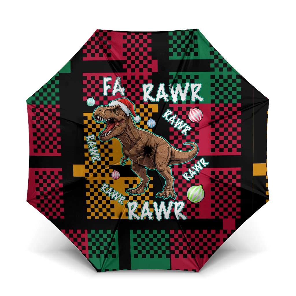 Christmas T Rex Rawr Rawr Rawr Umbrella Xmas Holiday Patterns - Wonder Print Shop