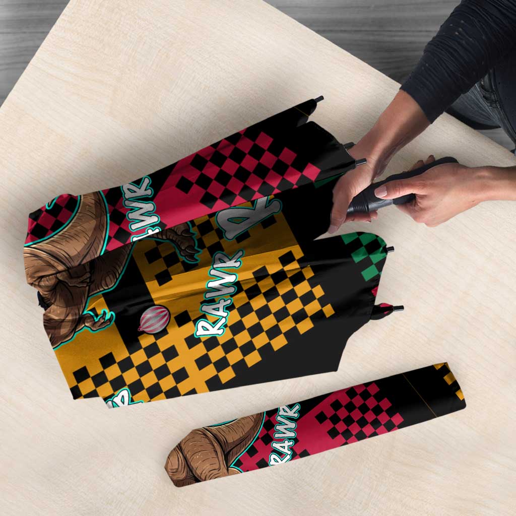 Christmas T Rex Rawr Rawr Rawr Umbrella Xmas Holiday Patterns - Wonder Print Shop