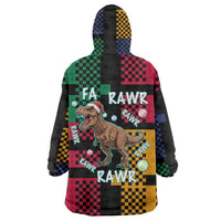 Christmas T Rex Rawr Rawr Rawr Wearable Blanket Hoodie Xmas Holiday Patterns - Wonder Print Shop