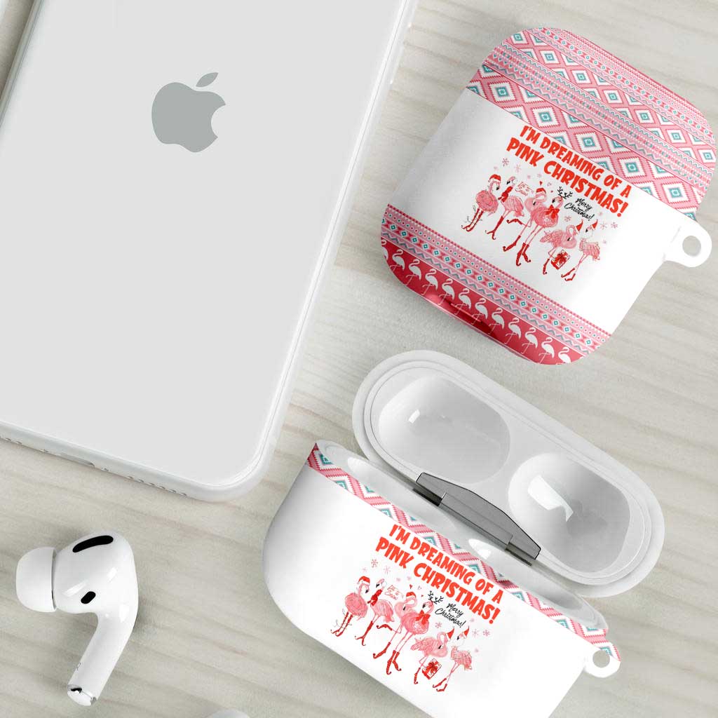 I'm Dreaming Of A Pink Christmas Flamingo Christmas Christmas AirPods Case Xmas Holiday Patterns - Wonder Print Shop