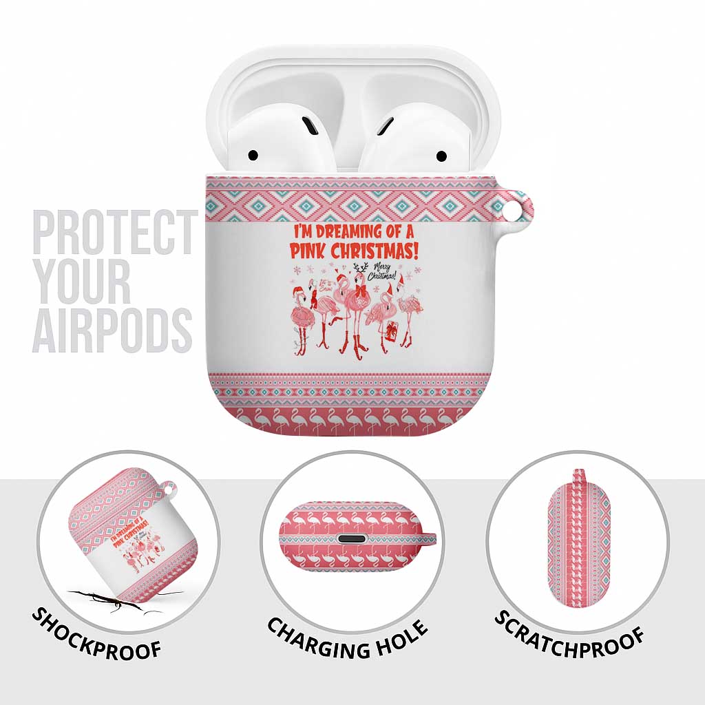 I'm Dreaming Of A Pink Christmas Flamingo Christmas Christmas AirPods Case Xmas Holiday Patterns - Wonder Print Shop
