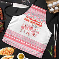 I'm Dreaming Of A Pink Christmas Flamingo Christmas Christmas Apron Xmas Holiday Patterns - Wonder Print Shop